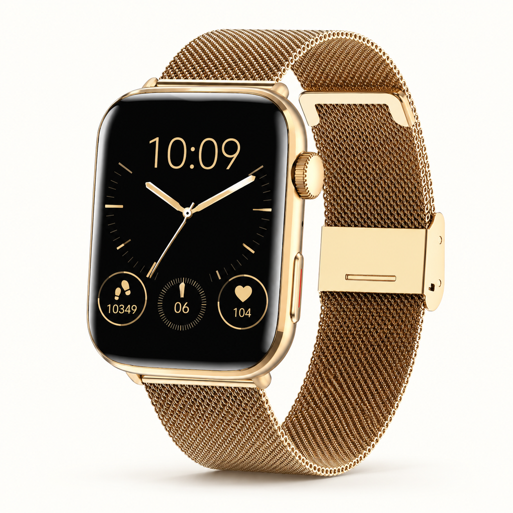 AI Health Monitoring Smart Watch with ECG, HRV, Blood Pressure, Heart Rate, Blood Oxygen, 1.85-Inch AMOLED Display, Bluetooth Calling, NFC & IP68 Waterproof
