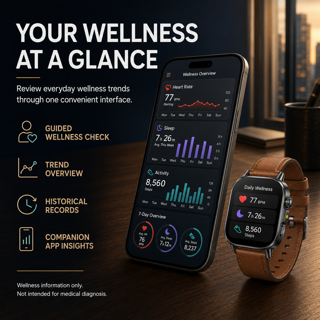 Health Monitoring Smart Watch with ECG, Heart Rate, Blood Pressure, Blood Oxygen, 2.01-Inch AMOLED Display, Bluetooth Calling & Steel Band – Black