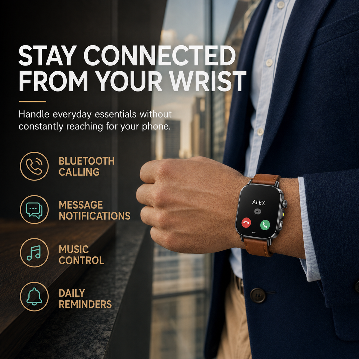 Health Monitoring Smart Watch with ECG, Heart Rate, Blood Pressure, Blood Oxygen, 2.01-Inch AMOLED Display, Bluetooth Calling & Steel Band – Black