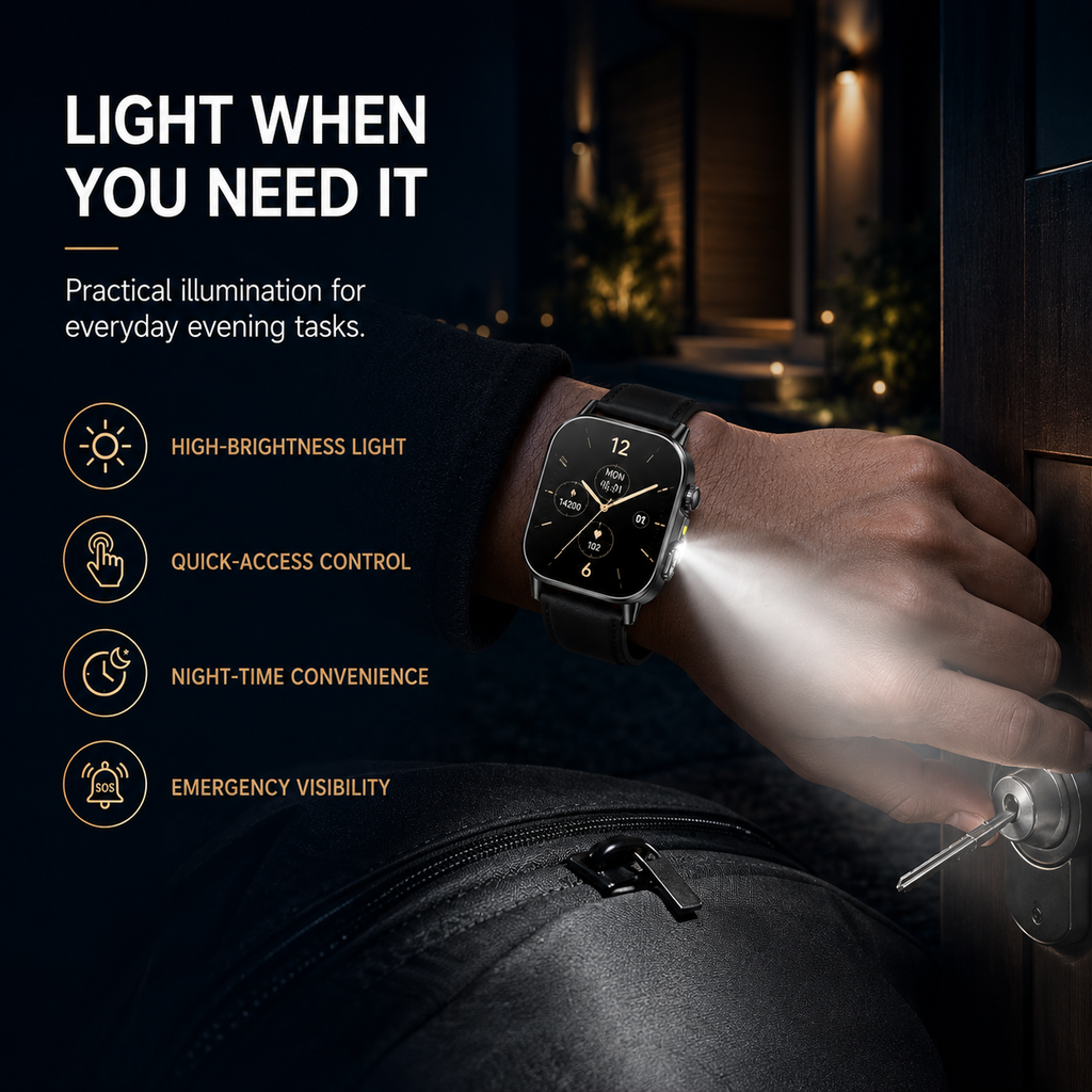 Health Monitoring Smart Watch with ECG, Heart Rate, Blood Pressure, Blood Oxygen, 2.01-Inch AMOLED Display, Bluetooth Calling & Steel Band – Black