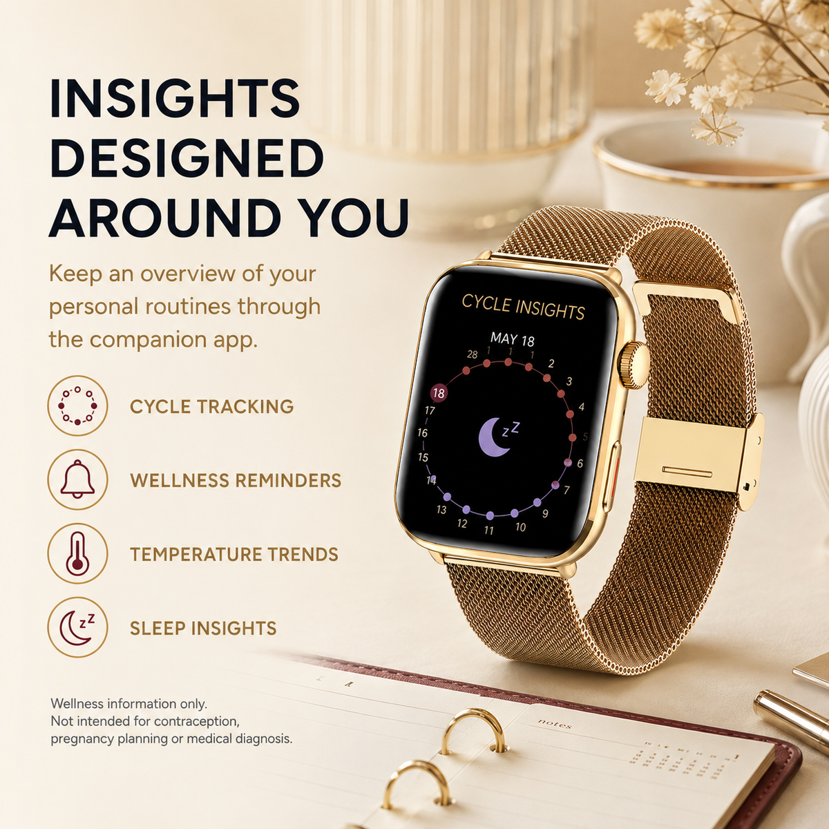 AI Health Monitoring Smart Watch with ECG, HRV, Blood Pressure, Heart Rate, Blood Oxygen, 1.85-Inch AMOLED Display, Bluetooth Calling, NFC & IP68 Waterproof