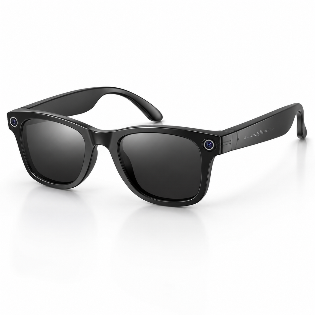 AI Smart Glasses with 8MP Camera, Photo & Video Recording, Live Translation, Bluetooth Calling, Open-Ear Audio & Photochromic Lenses