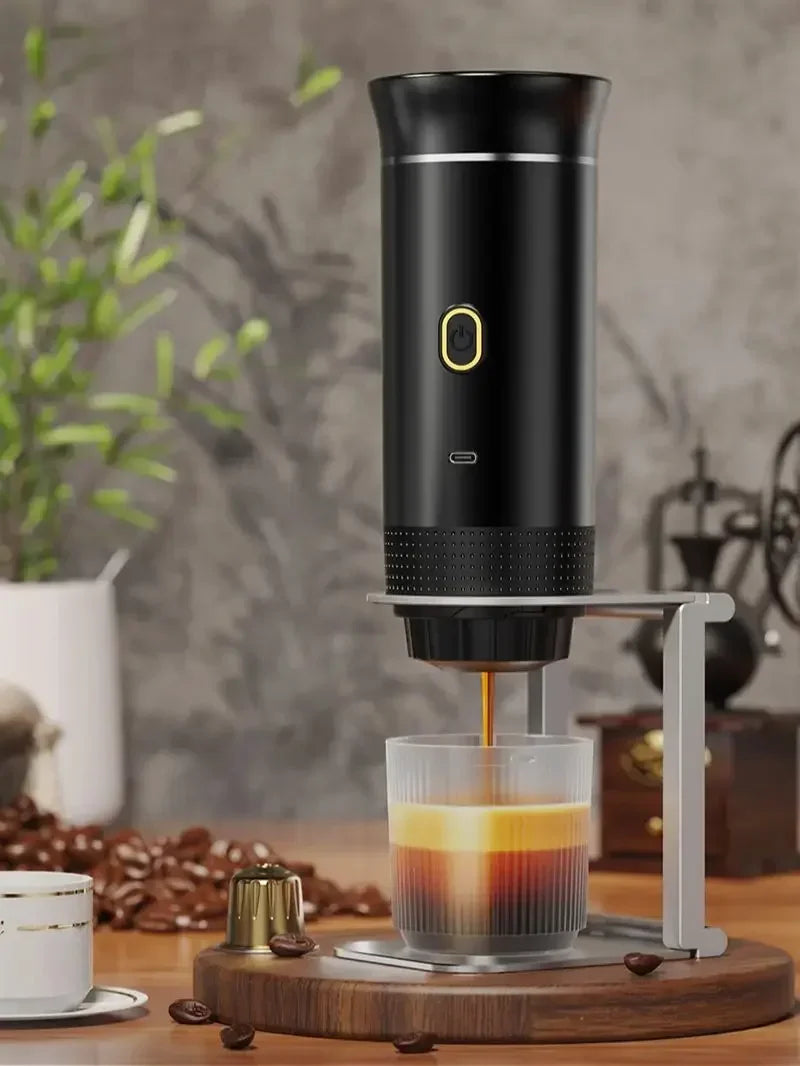 Portable Espresso Coffee Machine 20 Bar – Premium 3-in-1 Complete Set with Digital Display & Full Accessory Kit – Rechargeable Coffee Maker for Capsules & Ground Coffee – Car, Travel & Camping